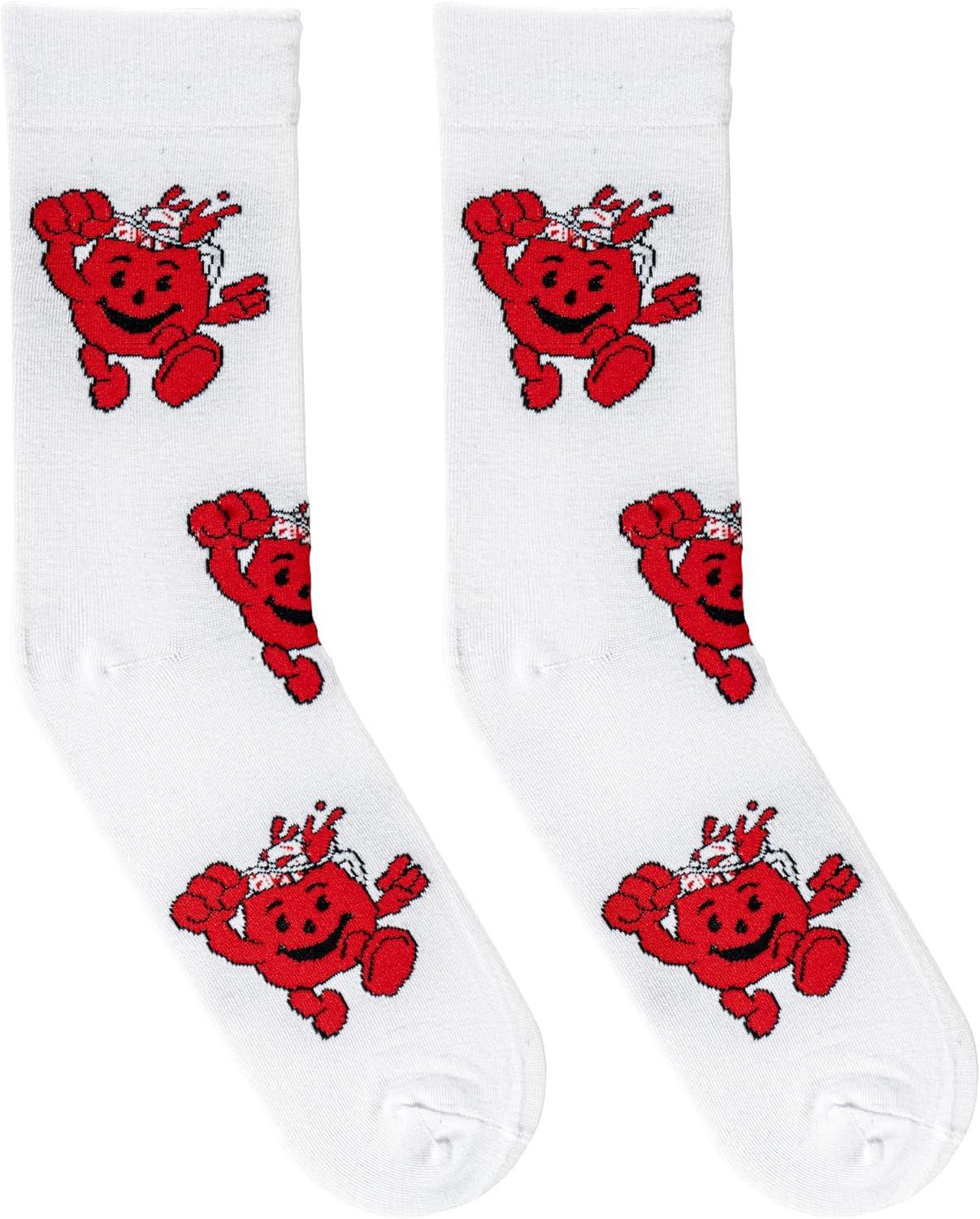 image:imageCrazy Socks Kool Aid Man Fun Print Novelty Crew Socks for Men