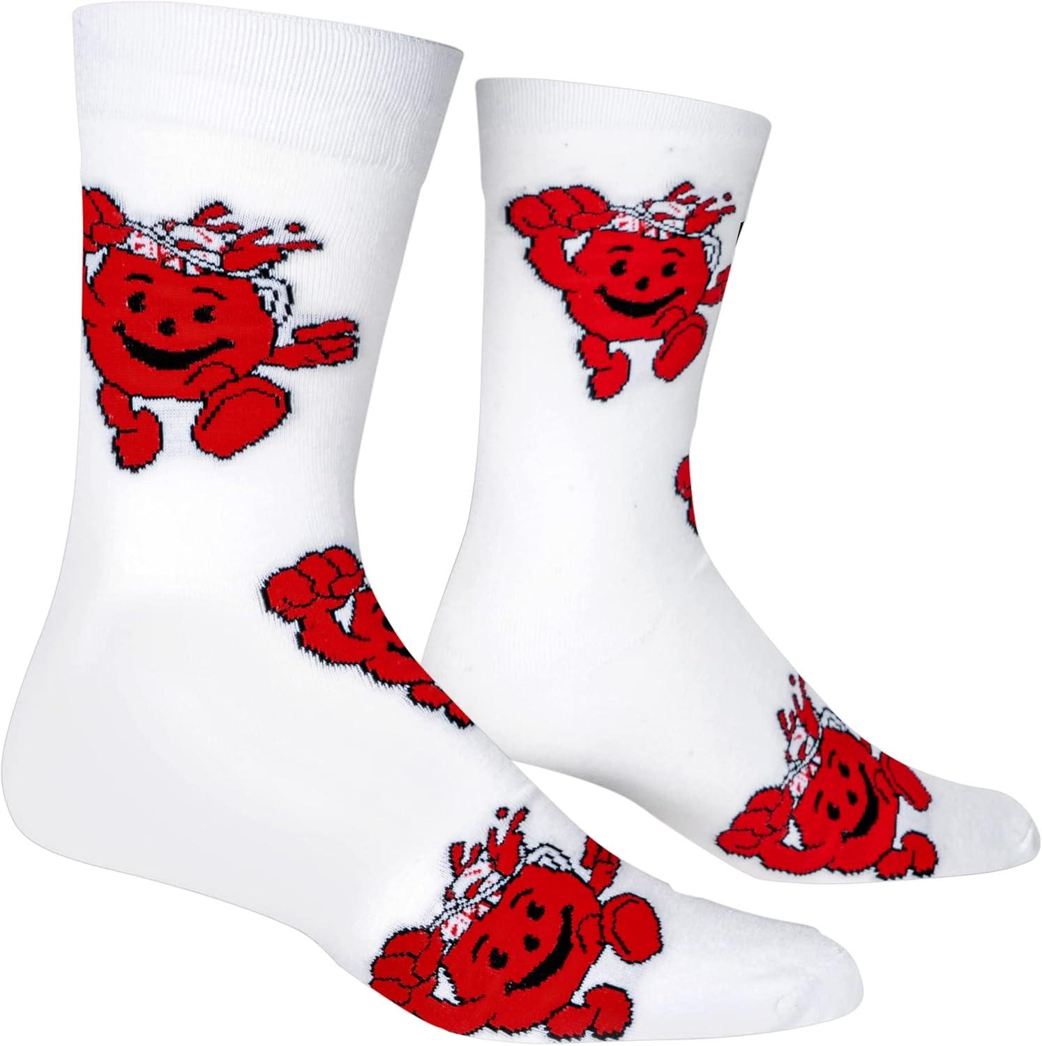 image:imageCrazy Socks Kool Aid Man Fun Print Novelty Crew Socks for Men