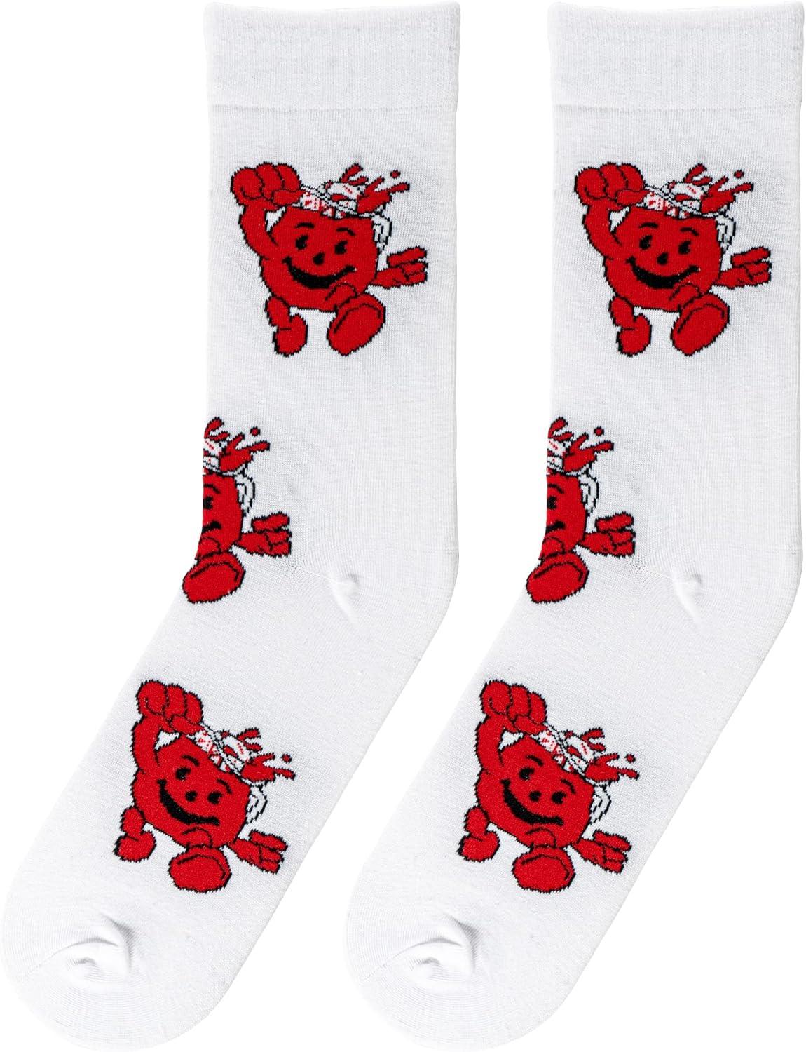 image:imageCrazy Socks Kool Aid Man Fun Print Novelty Crew Socks for Men