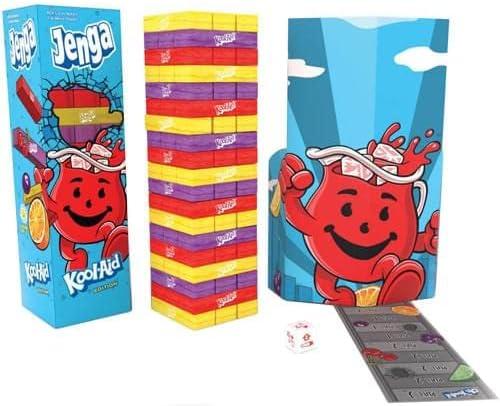 image:imageJenga KoolAid Collectible Jenga Game Build the Jenga Tower Before the KoolAid Man Knocks It Over Colorful Jenga Blocks OfficiallyLicensed KoolAid Game amp Merchandise