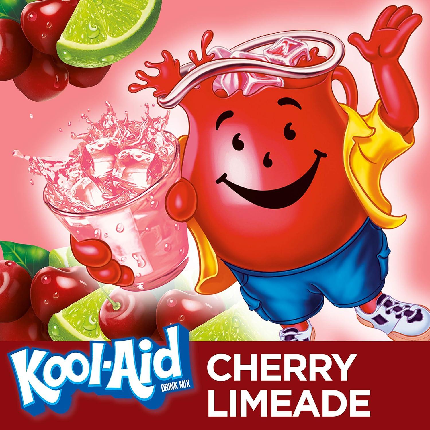 image:imageKoolAid Caffeine Free Cherry Sweetened Powdered Drink Mix 12 Count 19 oz CanistersCherry Limeade