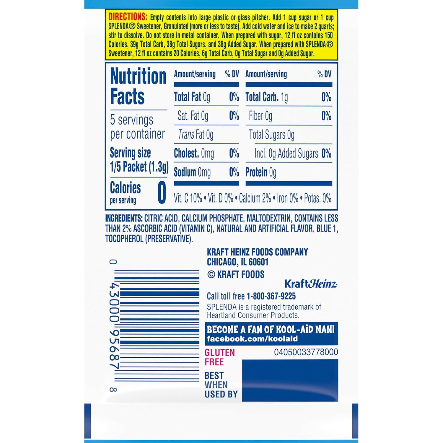 image:imageKoolAid Caffeine Free Cherry Sweetened Powdered Drink Mix 12 Count 19 oz CanistersMixed Berry