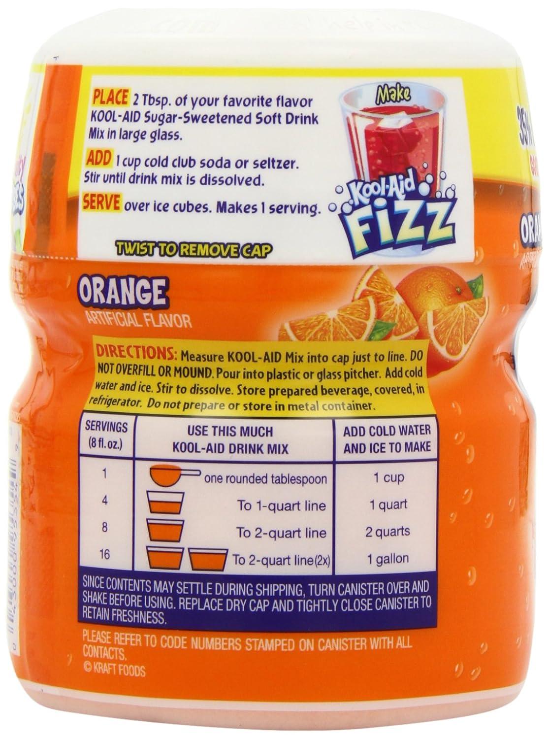 image:imageKoolAid Caffeine Free Cherry Sweetened Powdered Drink Mix 12 Count 19 oz CanistersOrange