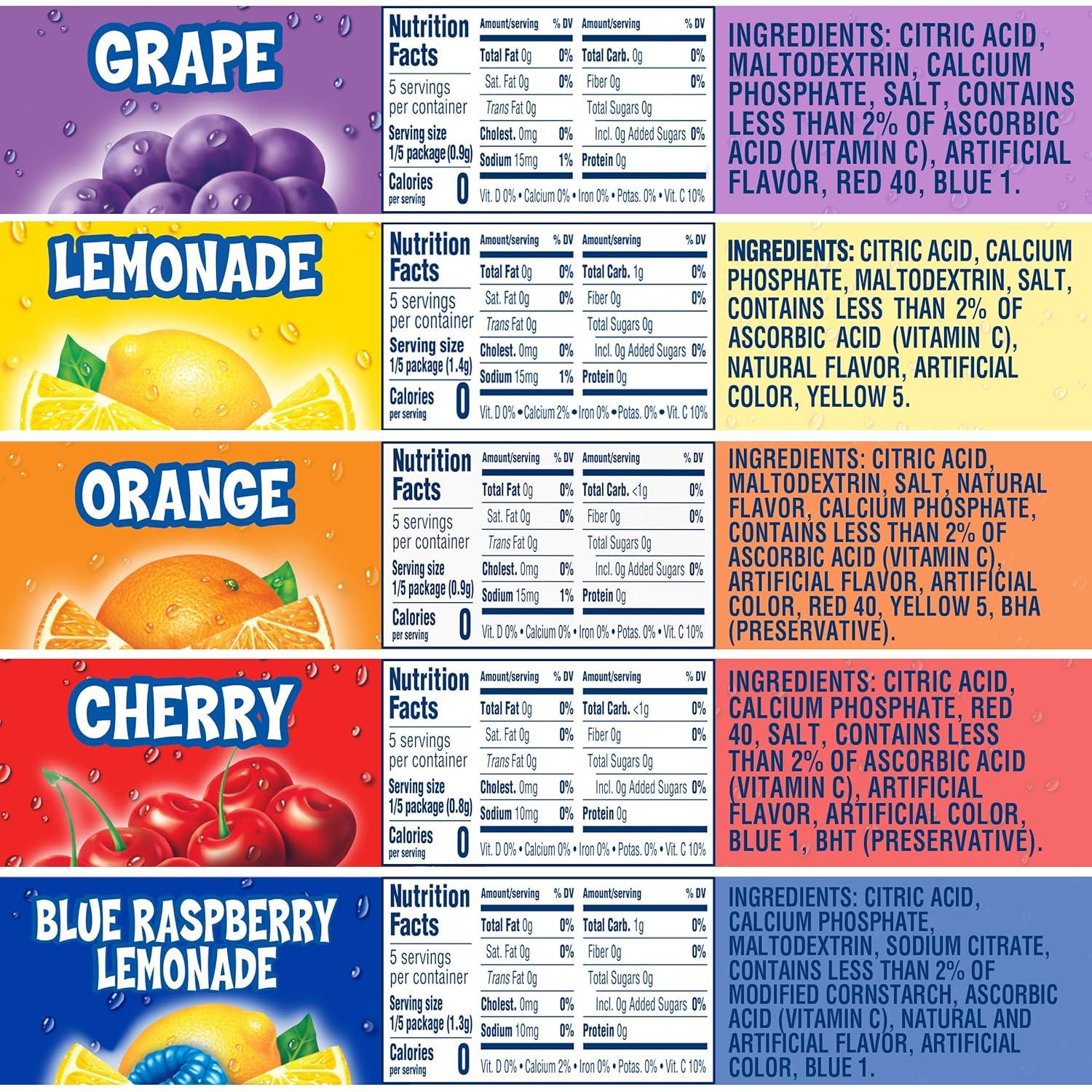 image:imageKoolAid Caffeine Free Cherry Sweetened Powdered Drink Mix 12 Count 19 oz CanistersVariety Pack