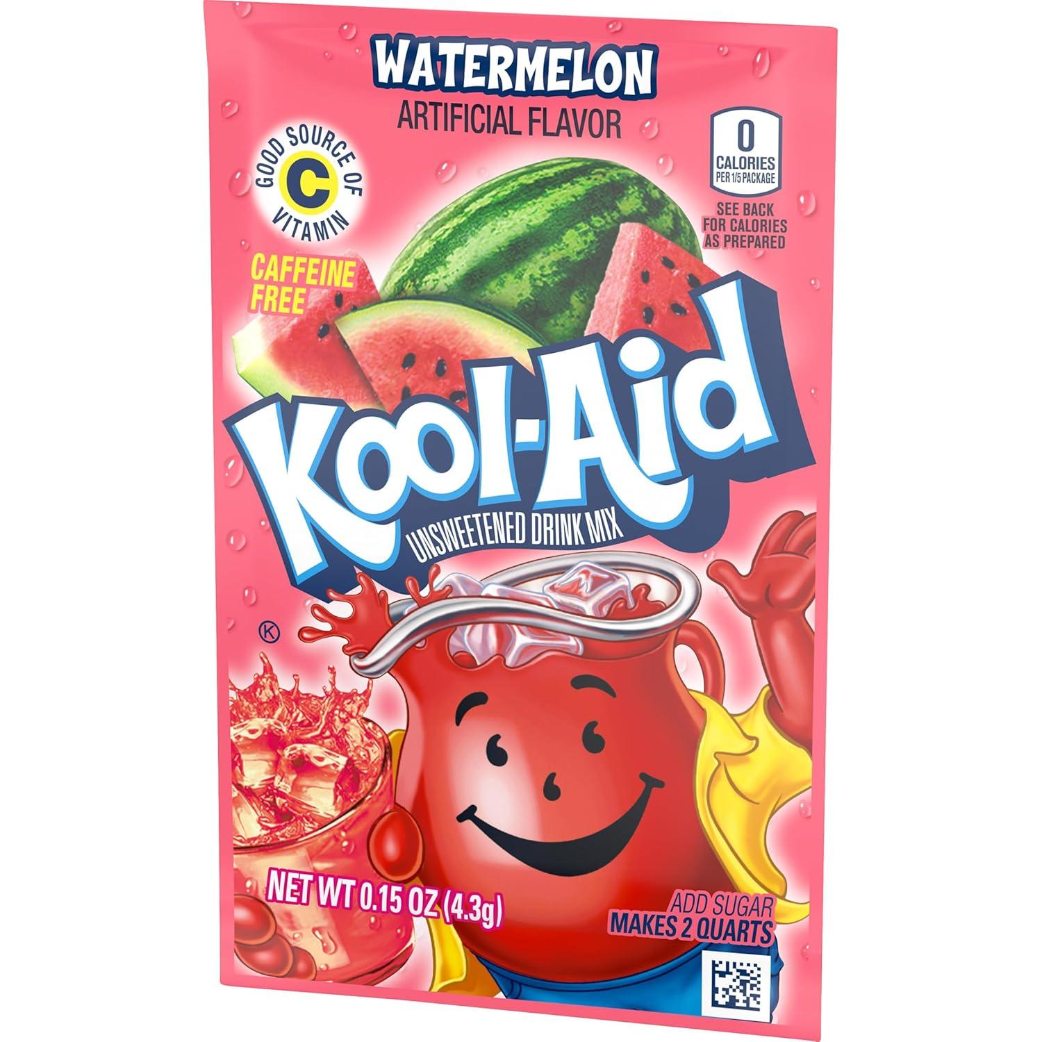 image:imageKoolAid Caffeine Free Cherry Sweetened Powdered Drink Mix 12 Count 19 oz CanistersWatermelon