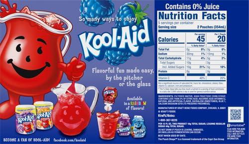 image:imageKoolAid Jammers Grape Artificially Flavored Soft Drink 40 ct Pack 4 Boxes of 10 PouchesBlue Raspberry