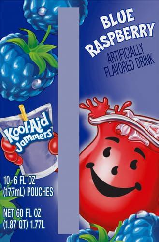 image:imageKoolAid Jammers Grape Artificially Flavored Soft Drink 40 ct Pack 4 Boxes of 10 PouchesBlue Raspberry
