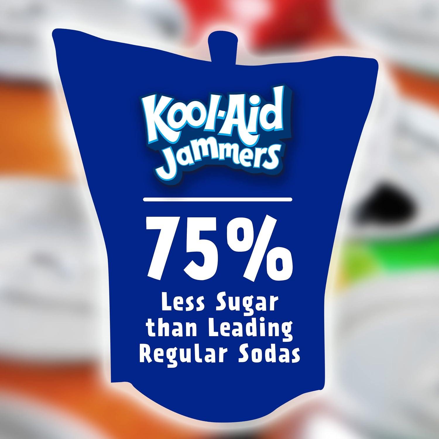 image:imageKoolAid Jammers Grape Artificially Flavored Soft Drink 40 ct Pack 4 Boxes of 10 PouchesBlue Raspberry