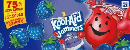 image:imageKoolAid Jammers Grape Artificially Flavored Soft Drink 40 ct Pack 4 Boxes of 10 PouchesBlue Raspberry