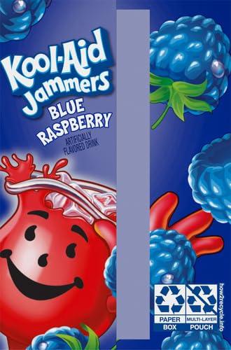 image:imageKoolAid Jammers Grape Artificially Flavored Soft Drink 40 ct Pack 4 Boxes of 10 PouchesBlue Raspberry