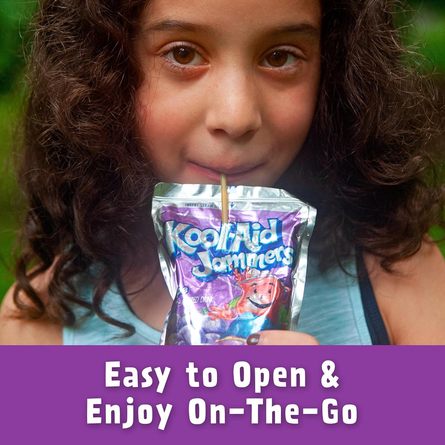image:imageKoolAid Jammers Grape Artificially Flavored Soft Drink 40 ct Pack 4 Boxes of 10 PouchesGrape