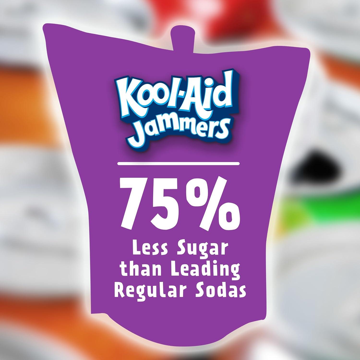 image:imageKoolAid Jammers Grape Artificially Flavored Soft Drink 40 ct Pack 4 Boxes of 10 PouchesGrape