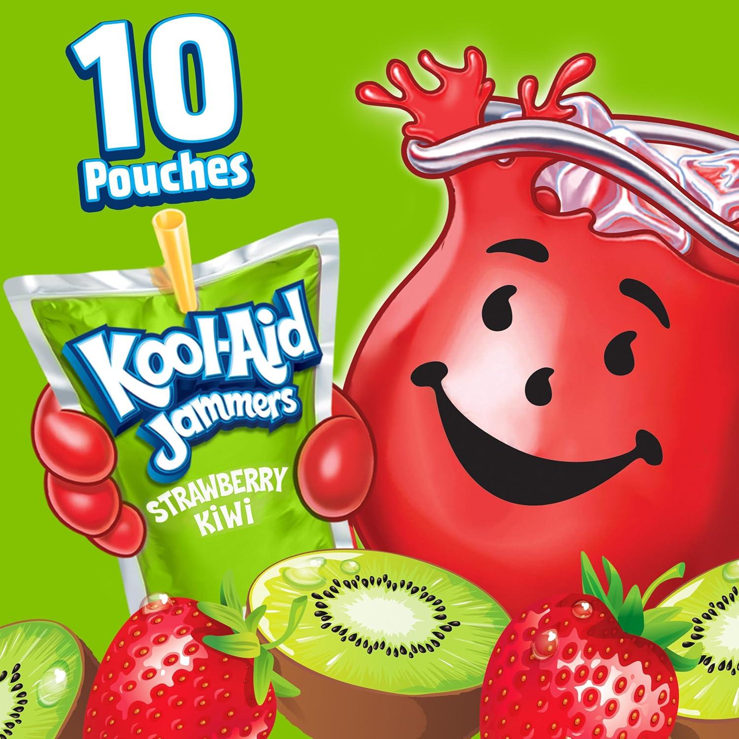 image:imageKoolAid Jammers Grape Artificially Flavored Soft Drink 40 ct Pack 4 Boxes of 10 PouchesStrawberry Kiwi