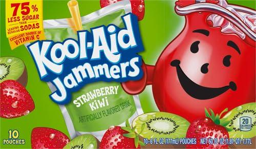 image:imageKoolAid Jammers Grape Artificially Flavored Soft Drink 40 ct Pack 4 Boxes of 10 PouchesStrawberry Kiwi
