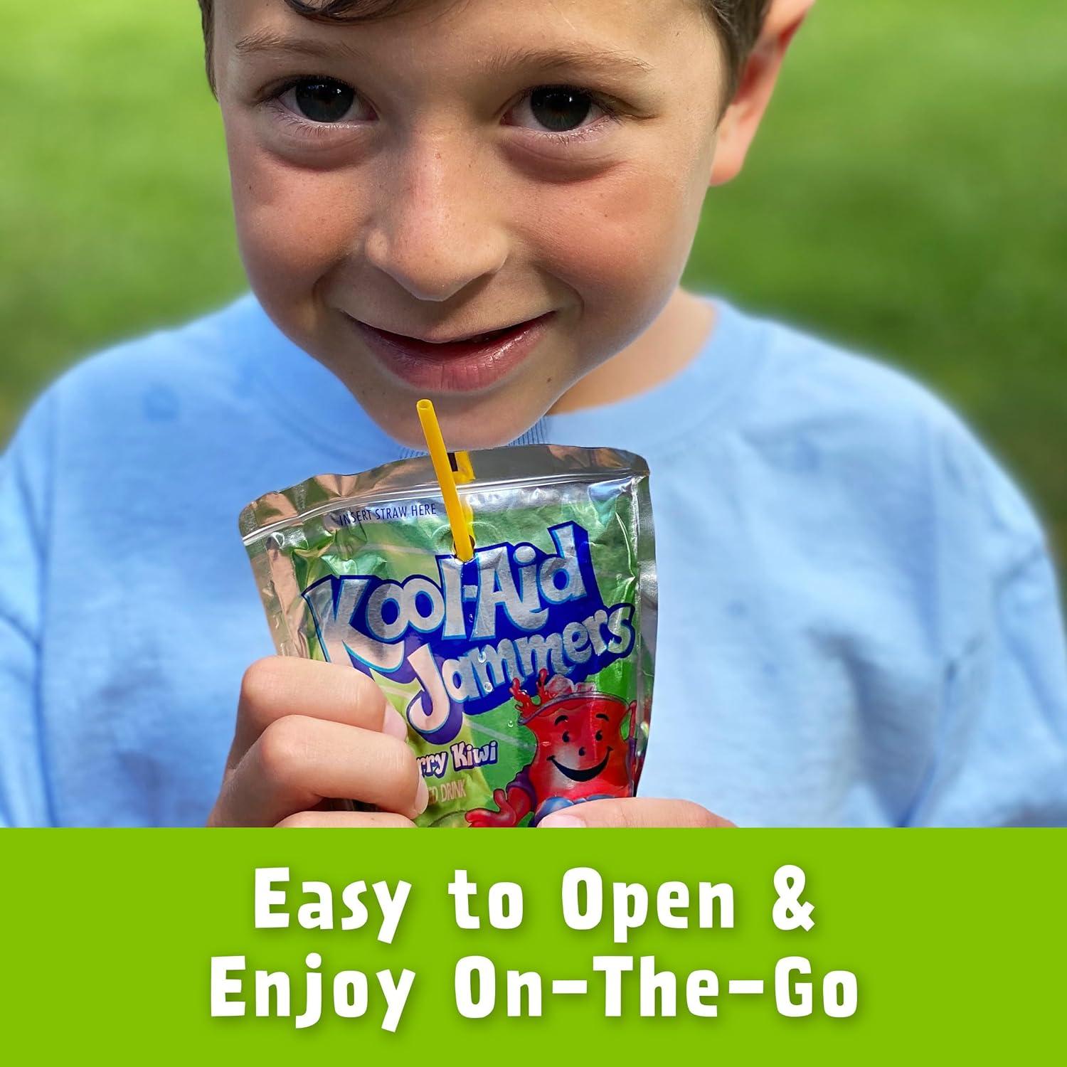 image:imageKoolAid Jammers Grape Artificially Flavored Soft Drink 40 ct Pack 4 Boxes of 10 PouchesStrawberry Kiwi