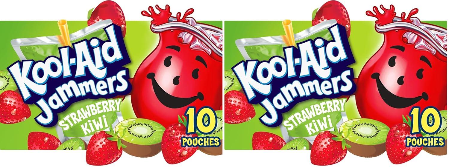 image:imageKoolAid Jammers Grape Artificially Flavored Soft Drink 40 ct Pack 4 Boxes of 10 PouchesStrawberry Kiwi