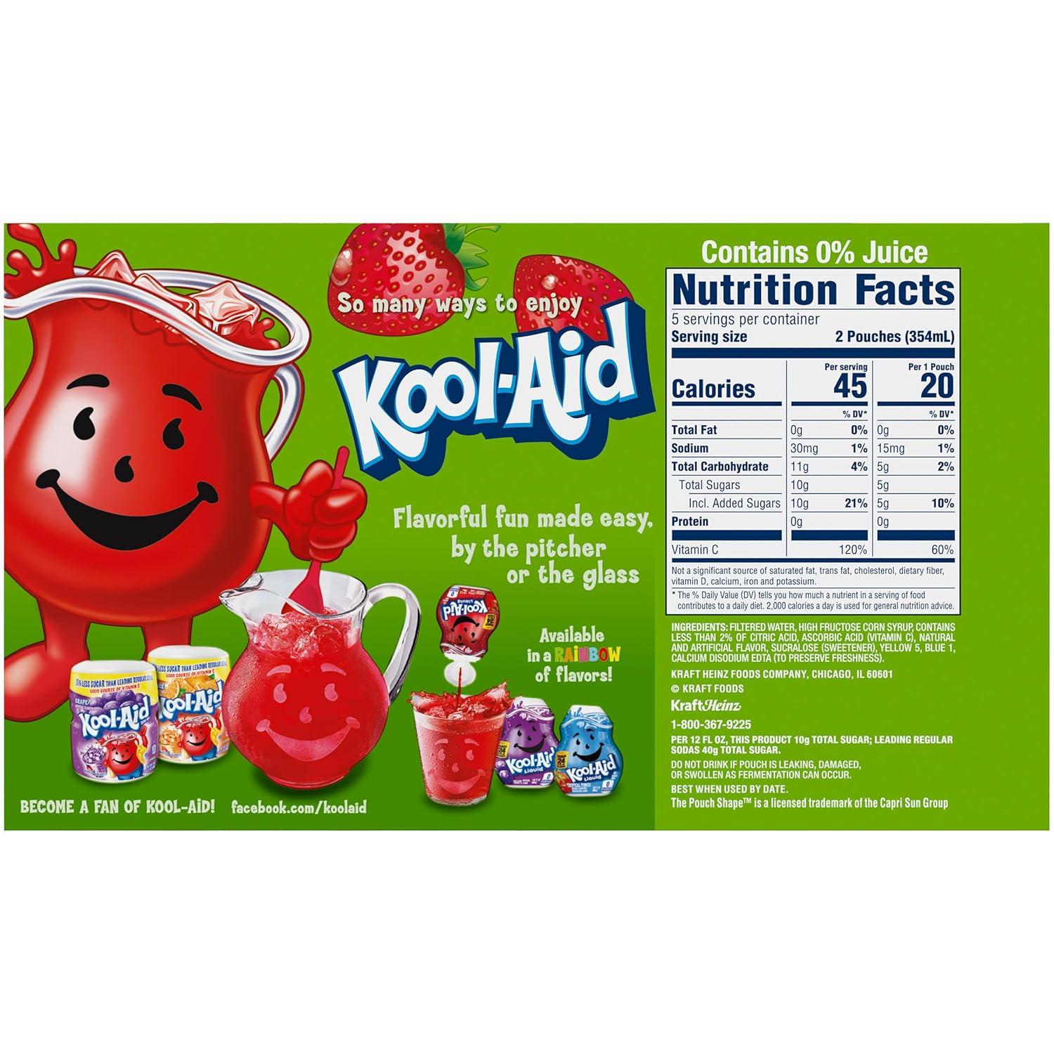 image:imageKoolAid Jammers Grape Artificially Flavored Soft Drink 40 ct Pack 4 Boxes of 10 PouchesStrawberry Kiwi