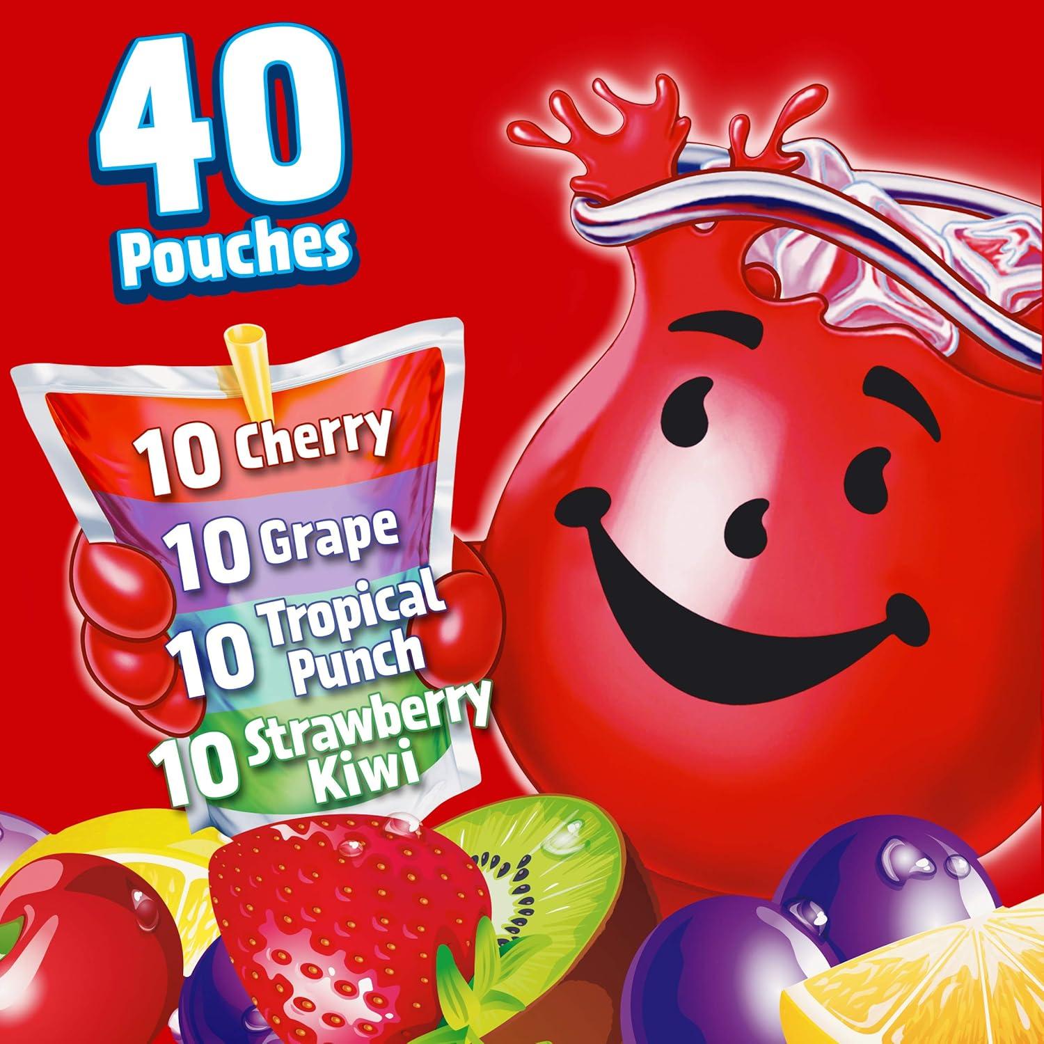 image:imageKoolAid Jammers Grape Artificially Flavored Soft Drink 40 ct Pack 4 Boxes of 10 PouchesVariety Pack