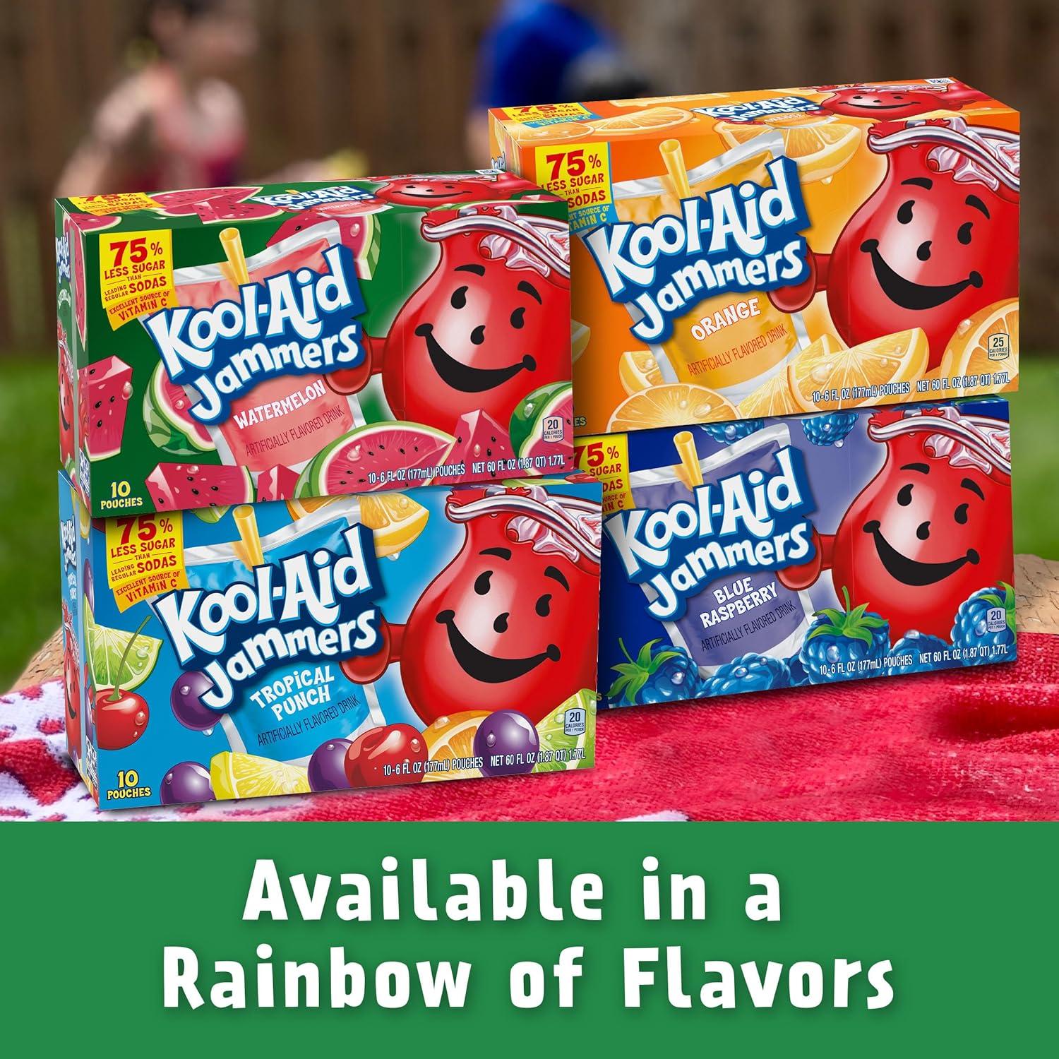 image:imageKoolAid Jammers Grape Artificially Flavored Soft Drink 40 ct Pack 4 Boxes of 10 PouchesWatermelon