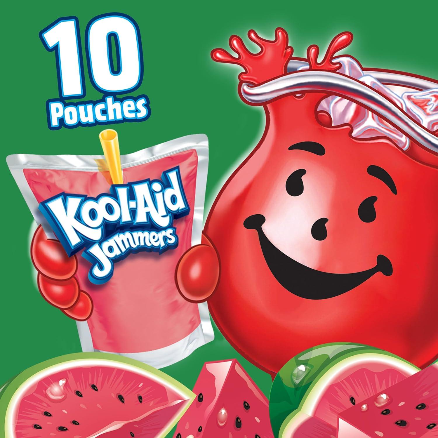 image:imageKoolAid Jammers Grape Artificially Flavored Soft Drink 40 ct Pack 4 Boxes of 10 PouchesWatermelon