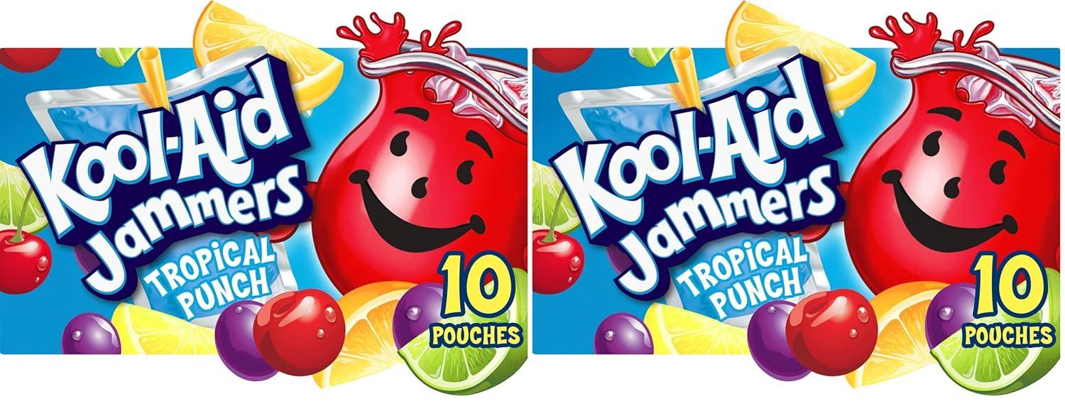 image:imageKoolAid Jammers Tropical Punch Flavored Drink Value Pack 30 ct Box 6 fl oz PouchesTropical Punch