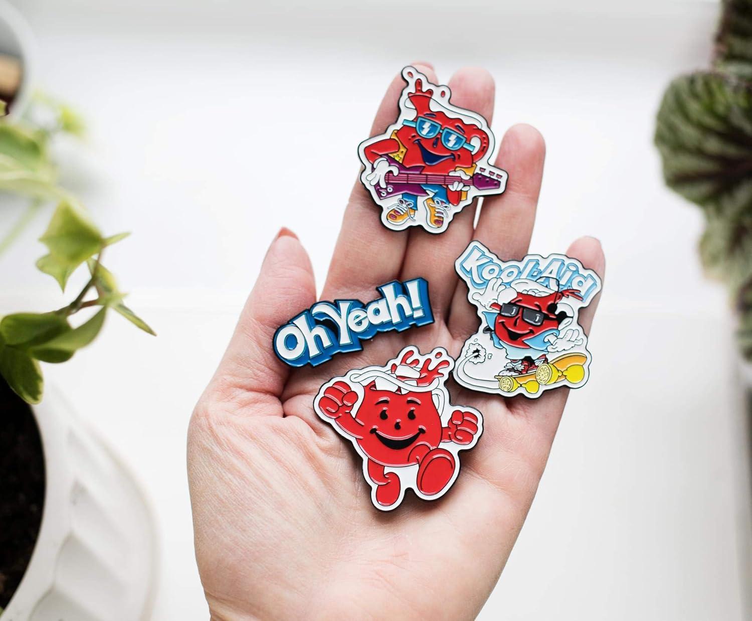 image:imageKoolAid Man Exclusive Enamel Pins Set Of 4 Officially Licensed Collectible Metal Pins For Backpacks Jackets Pop Culture Novelty Gifts And Accessories