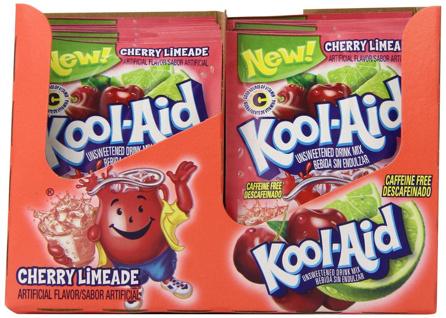 image:imageKoolAid Orange Unsweetened Soft Drink Mix 015Ounce Packets Pack of 96Cherry Limeade