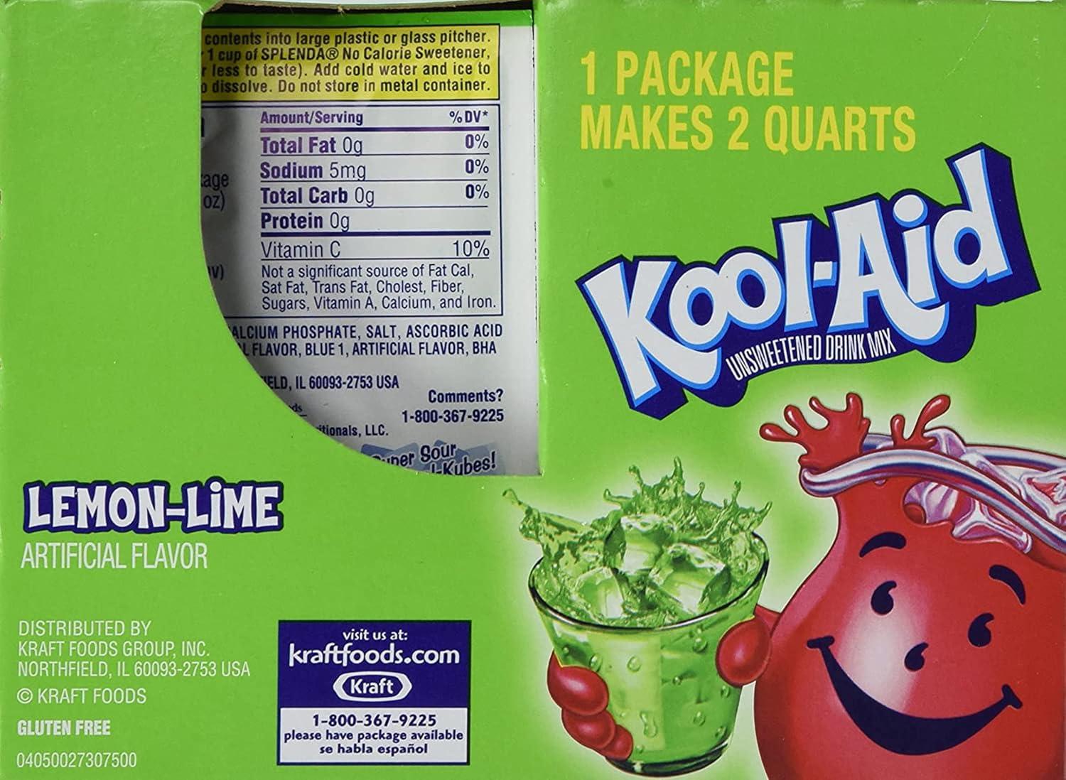 image:imageKoolAid Orange Unsweetened Soft Drink Mix 015Ounce Packets Pack of 96LemonLime