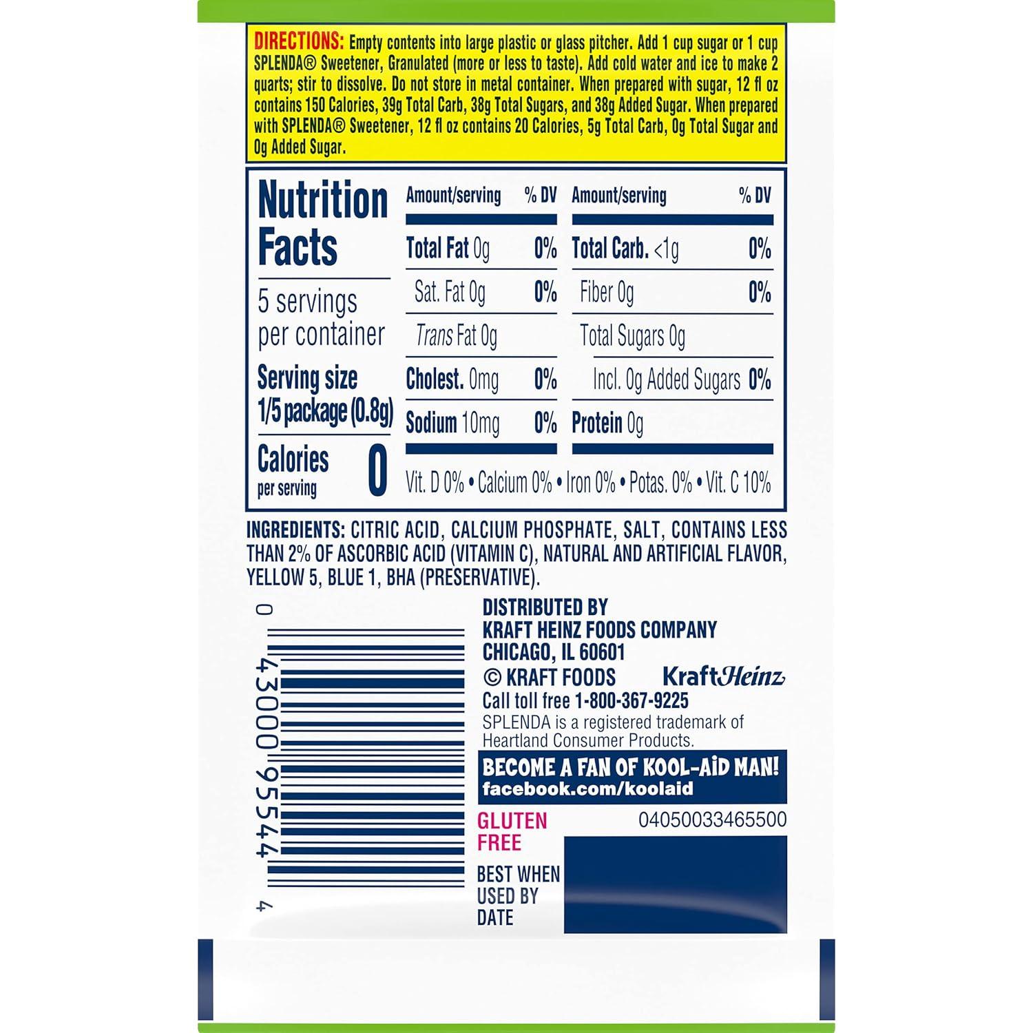 image:imageKoolAid Orange Unsweetened Soft Drink Mix 015Ounce Packets Pack of 96LemonLime