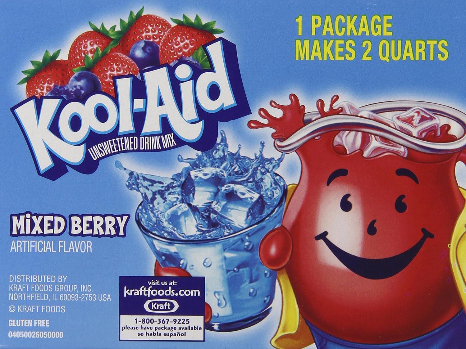 image:imageKoolAid Orange Unsweetened Soft Drink Mix 015Ounce Packets Pack of 96Mixed Berry