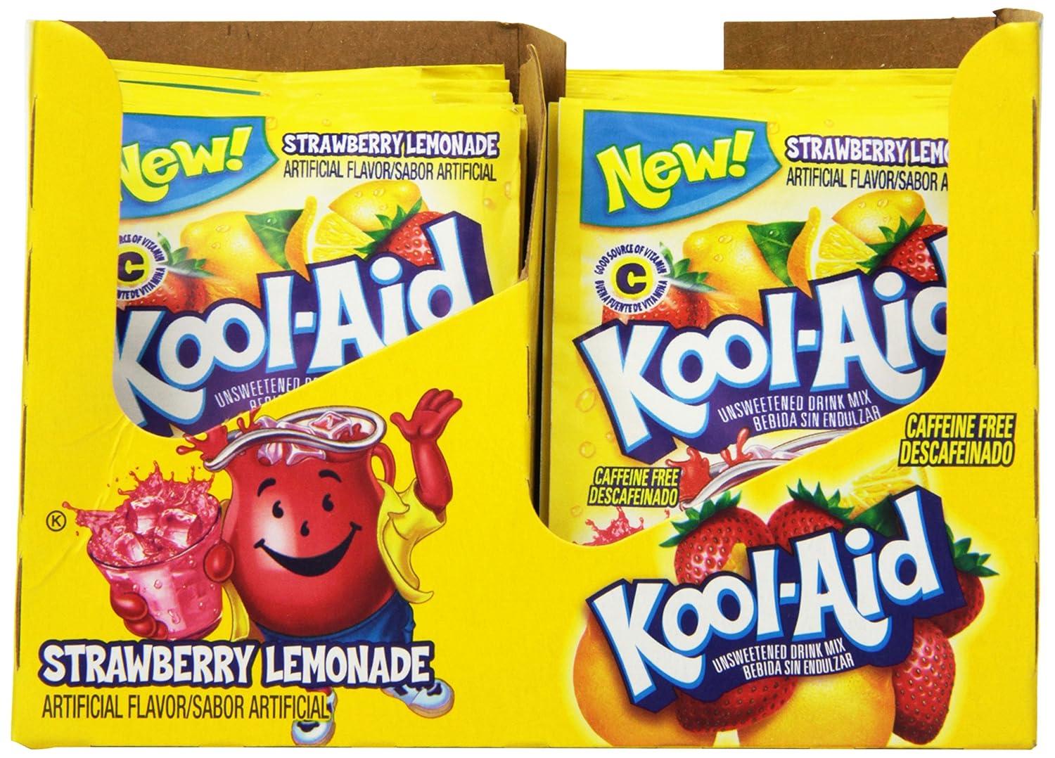 image:imageKoolAid Orange Unsweetened Soft Drink Mix 015Ounce Packets Pack of 96Soarin Strawberry Lemonade