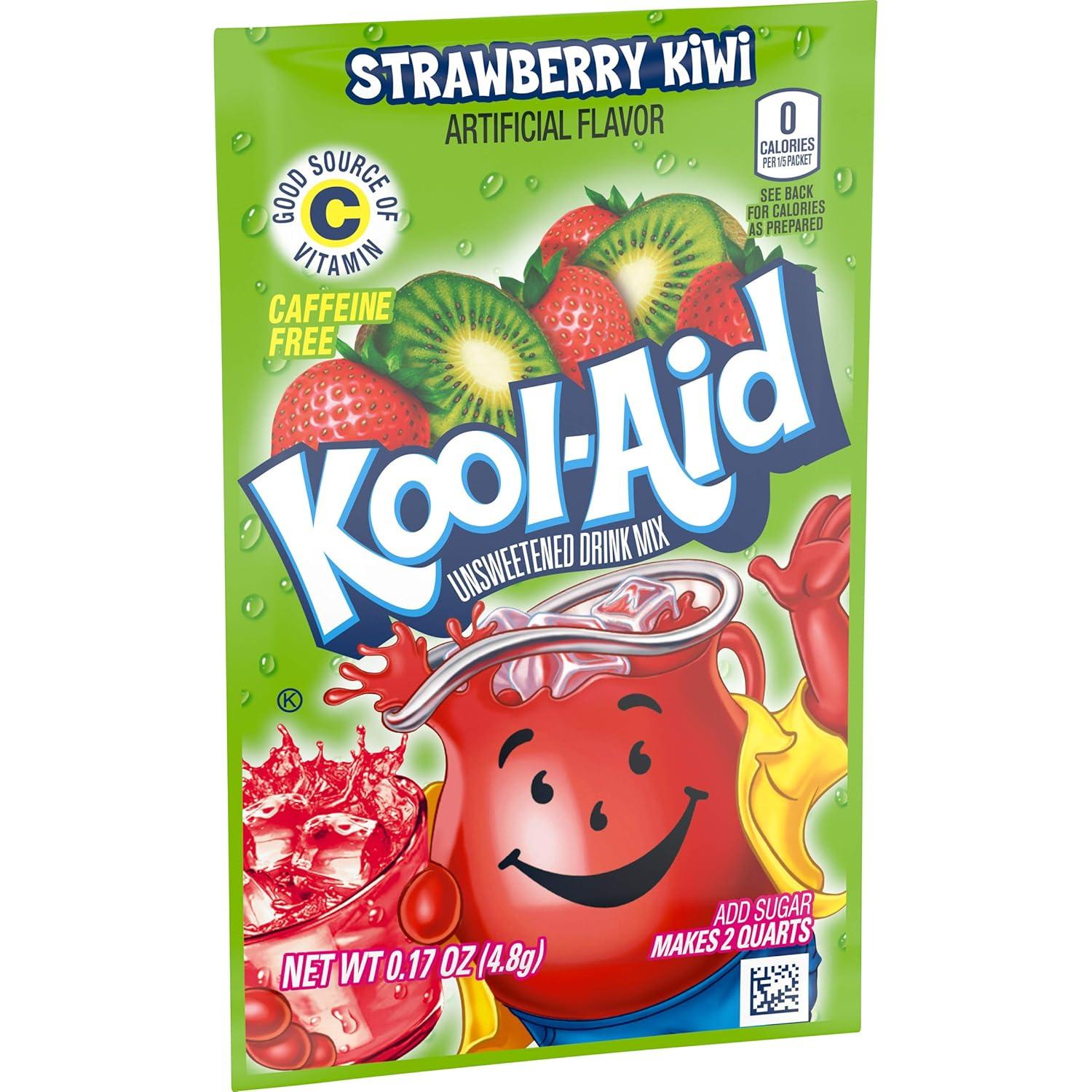 image:imageKoolAid Orange Unsweetened Soft Drink Mix 015Ounce Packets Pack of 96Strawberry Kiwi