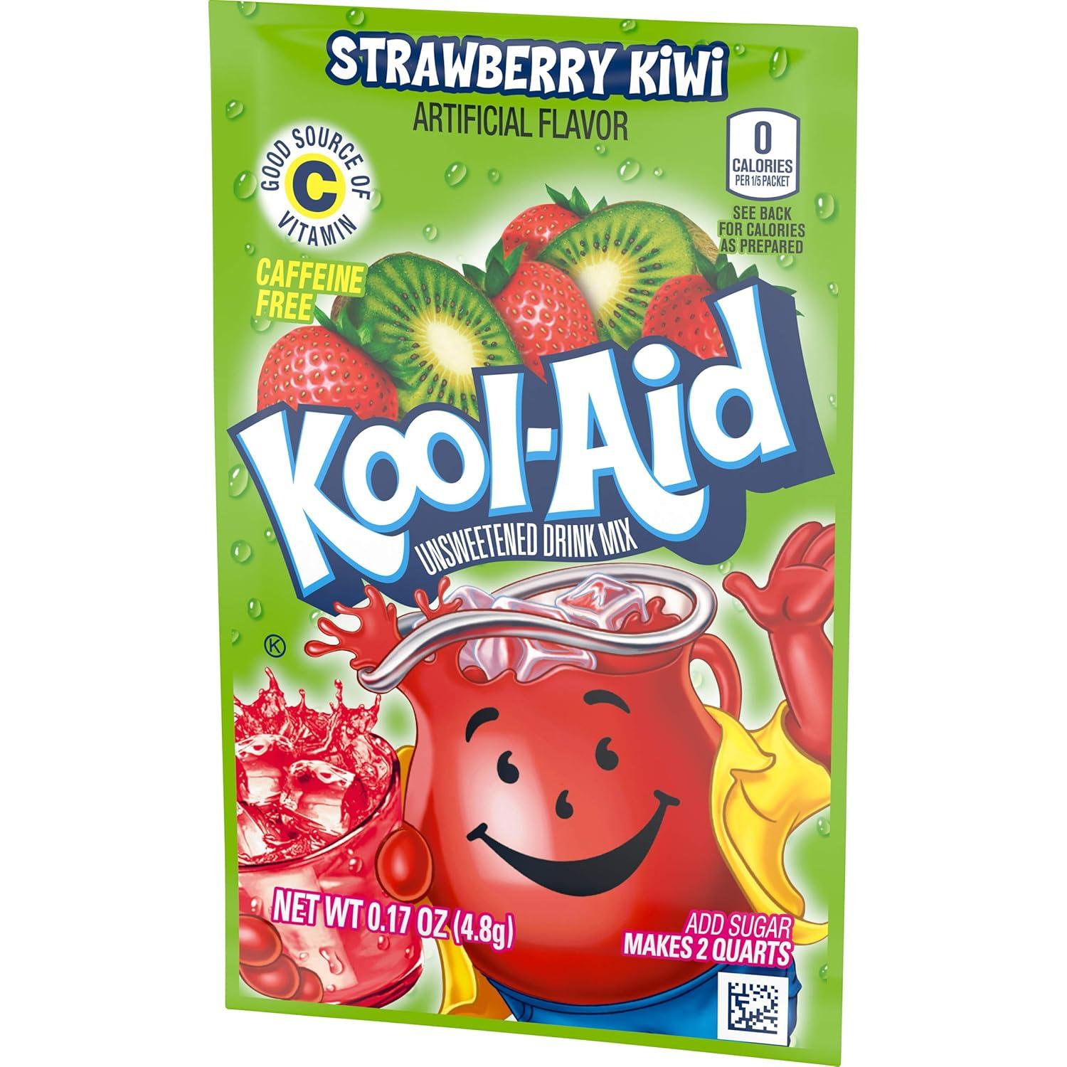 image:imageKoolAid Orange Unsweetened Soft Drink Mix 015Ounce Packets Pack of 96Strawberry Kiwi