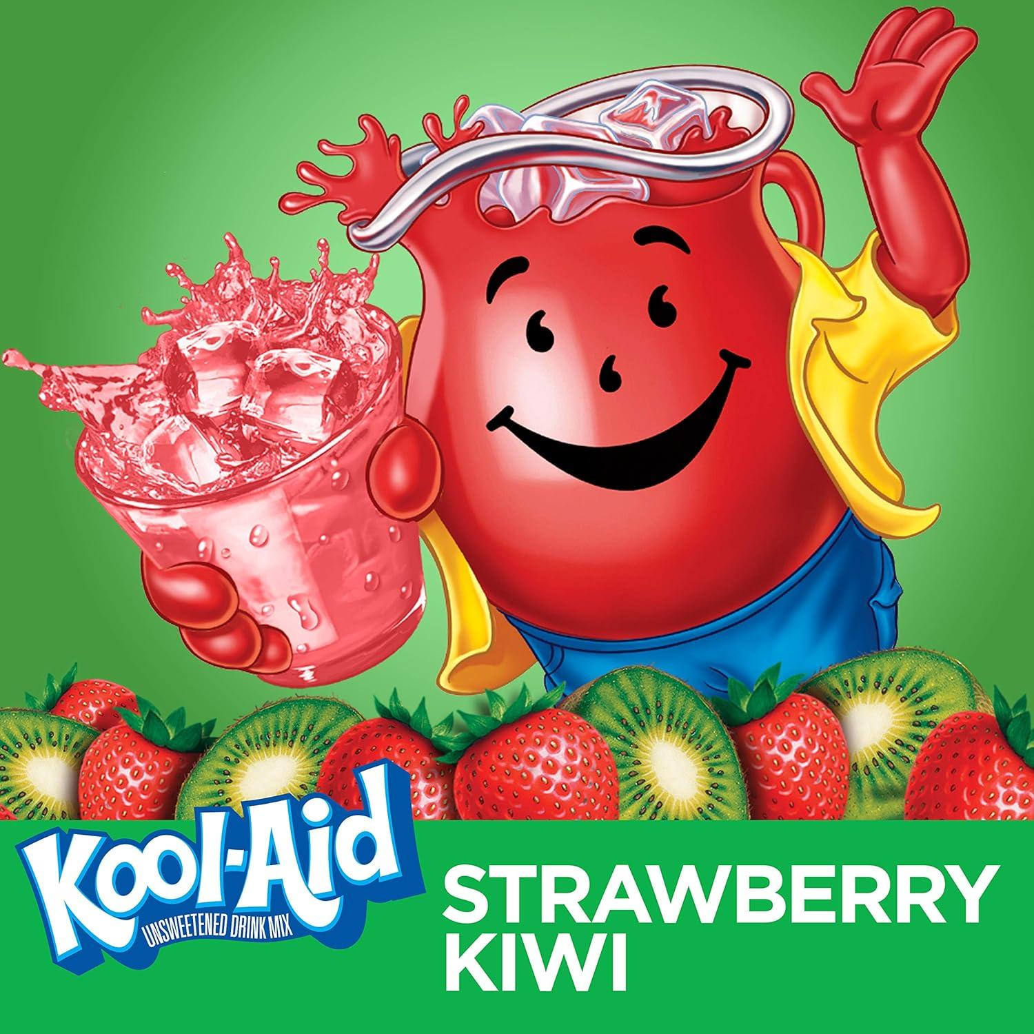 image:imageKoolAid Orange Unsweetened Soft Drink Mix 015Ounce Packets Pack of 96Strawberry Kiwi