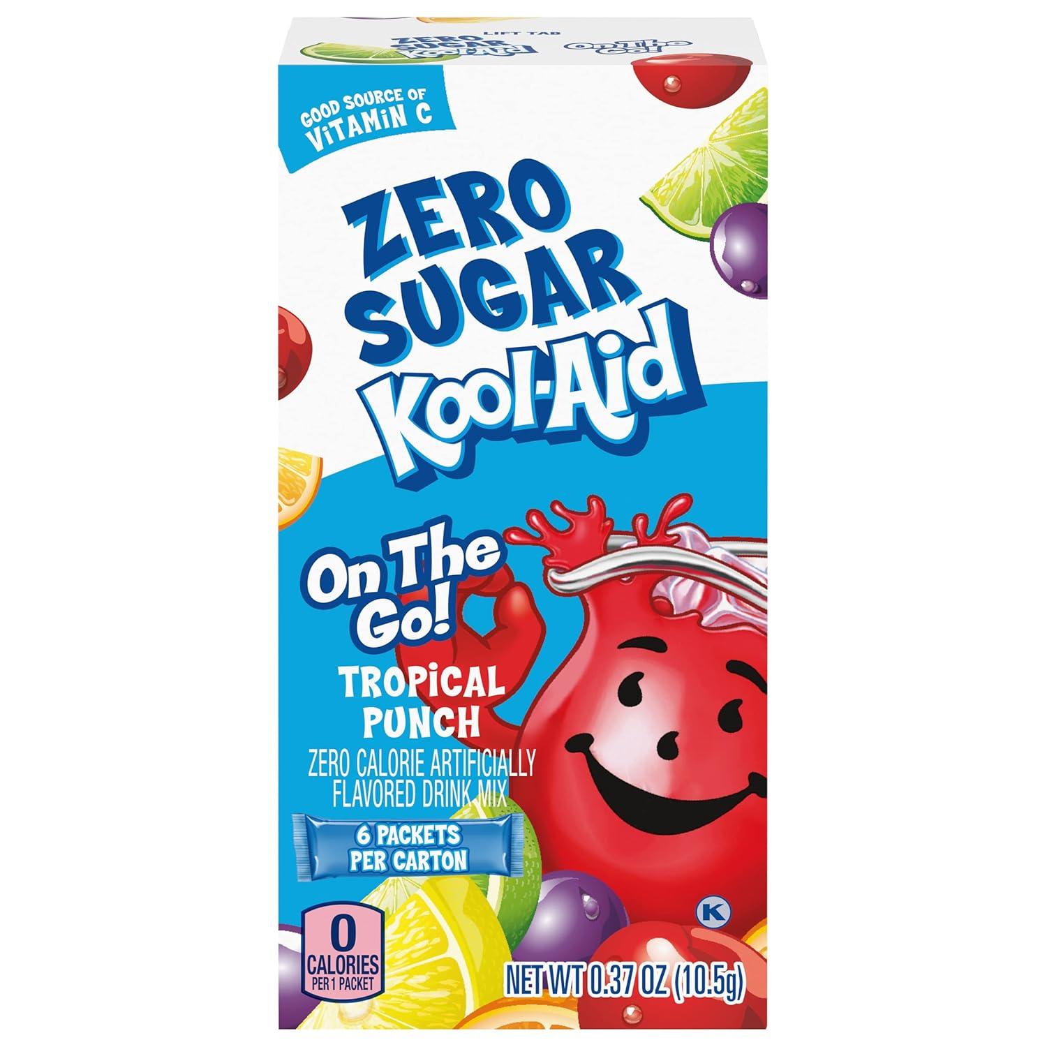 image:imageKoolAid SugarFree Tropical Punch OnTheGo Powdered Drink Mix 6 CountSugarFree Cherry