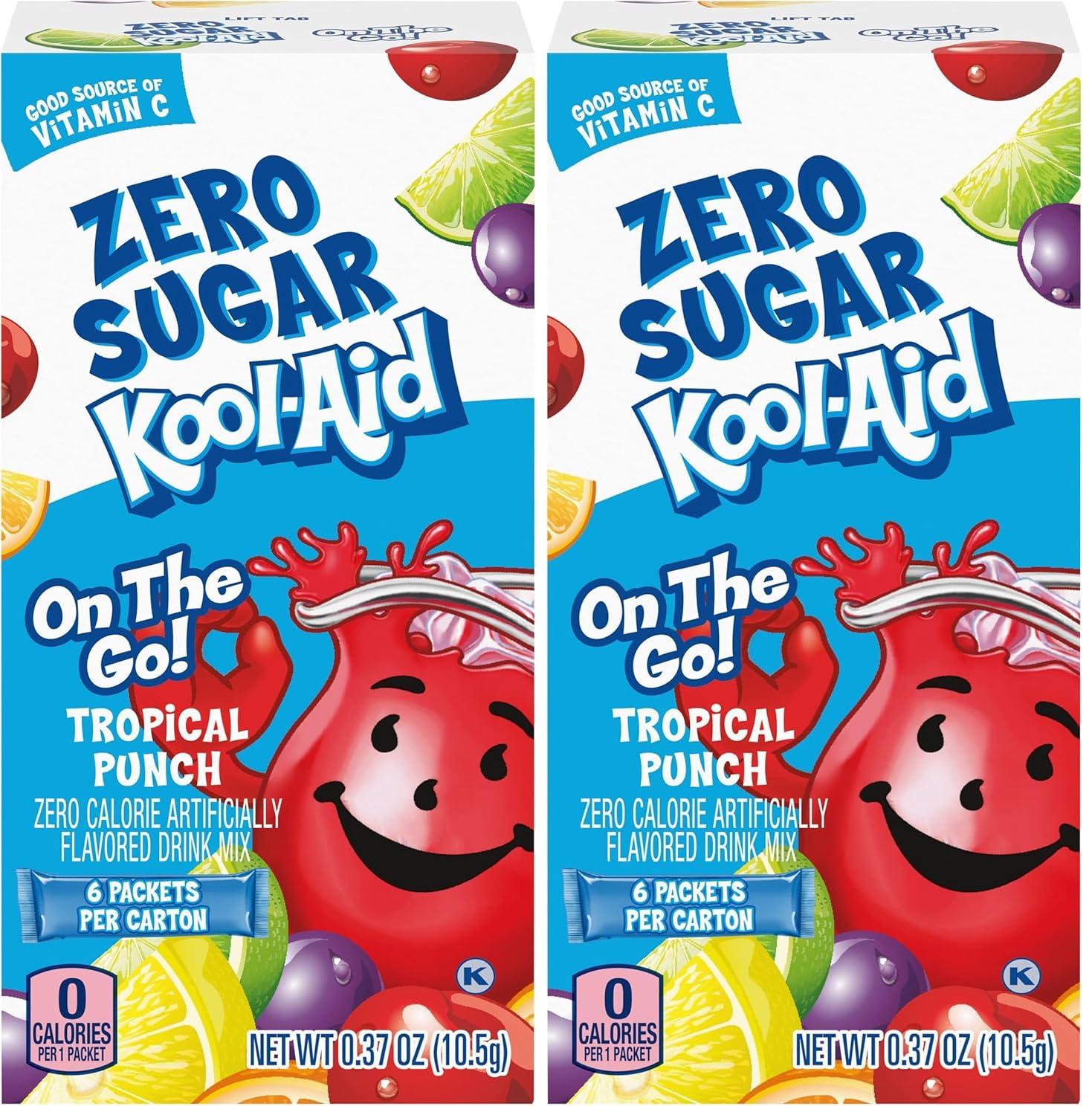 image:imageKoolAid SugarFree Tropical Punch OnTheGo Powdered Drink Mix 6 CountSugarFree Cherry
