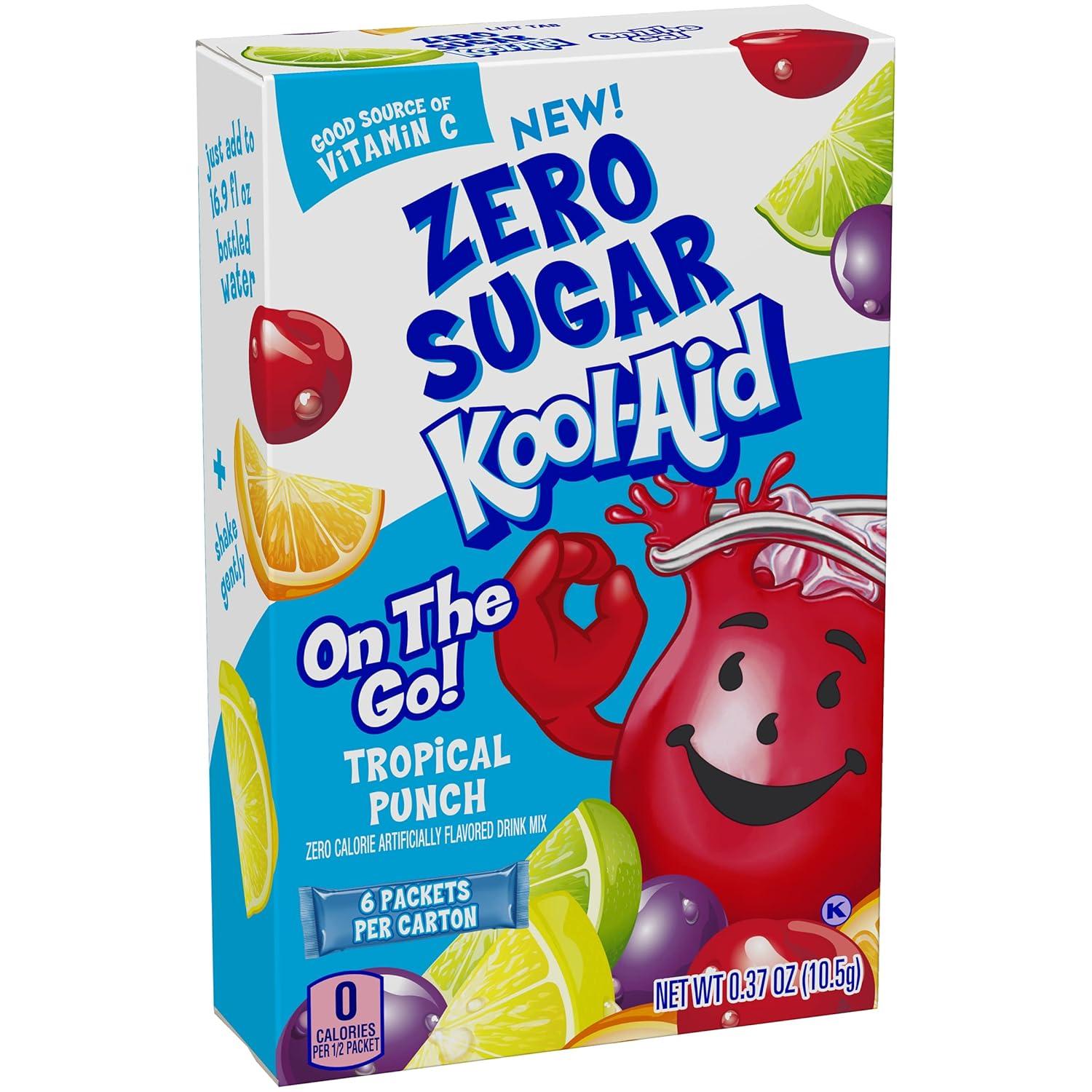 image:imageKoolAid SugarFree Tropical Punch OnTheGo Powdered Drink Mix 6 CountSugarFree Tropical Punch