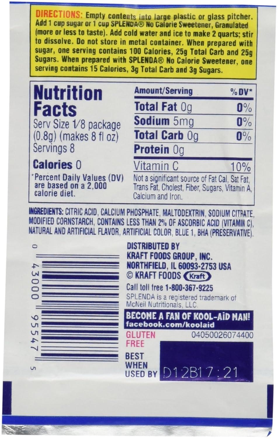 image:imageKoolAid SugarSweetened Cherry Artificially Flavored Powdered Soft Drink Mix 63 oz Pack of 6Blue Raspberry Lemonade