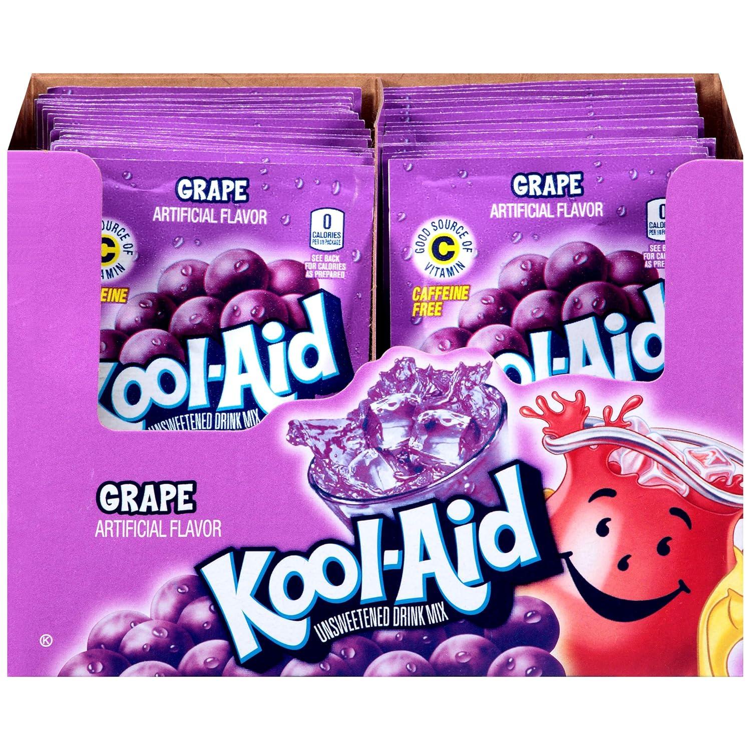 image:imageKoolAid SugarSweetened Cherry Artificially Flavored Powdered Soft Drink Mix 63 oz Pack of 6Grape