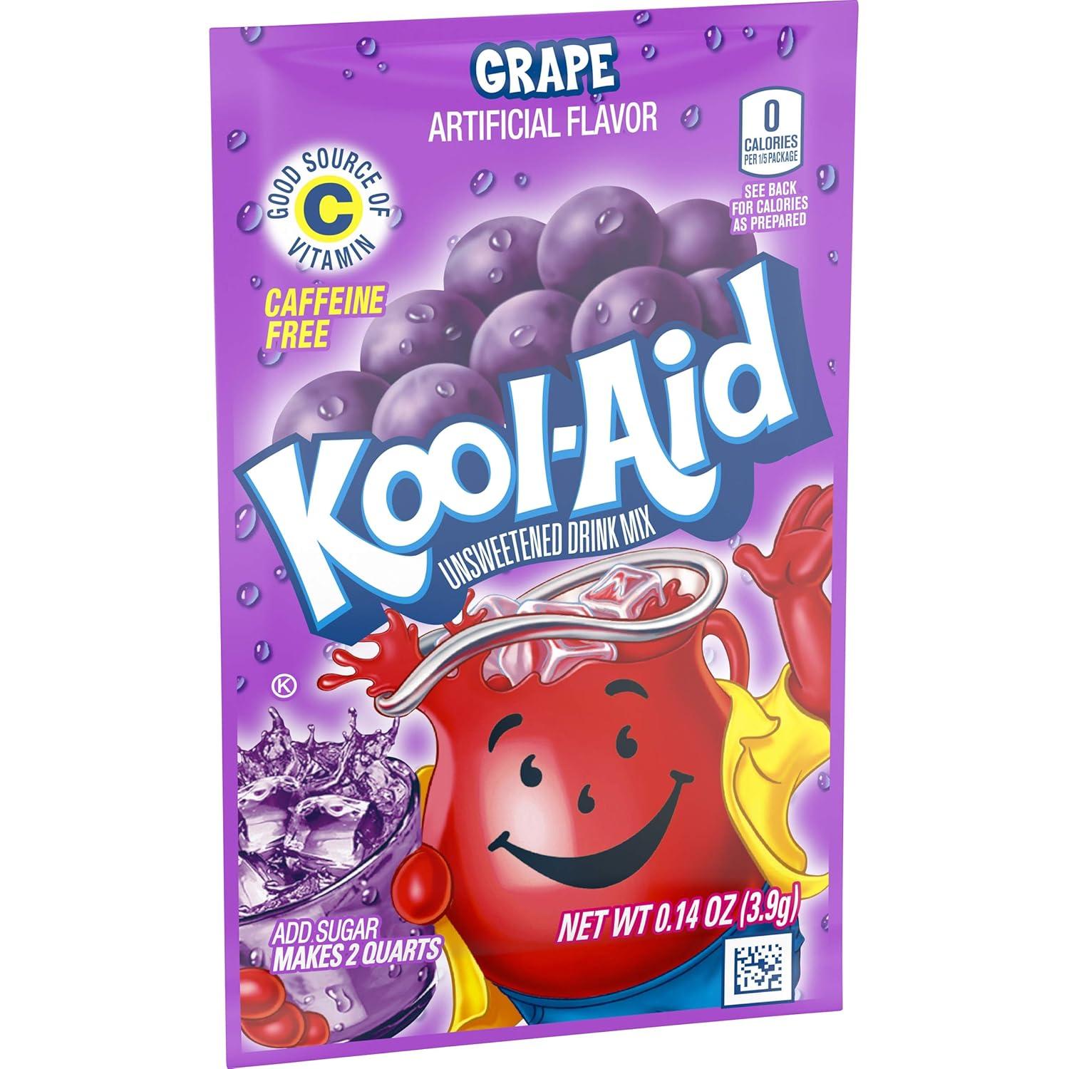 image:imageKoolAid SugarSweetened Cherry Artificially Flavored Powdered Soft Drink Mix 63 oz Pack of 6Grape