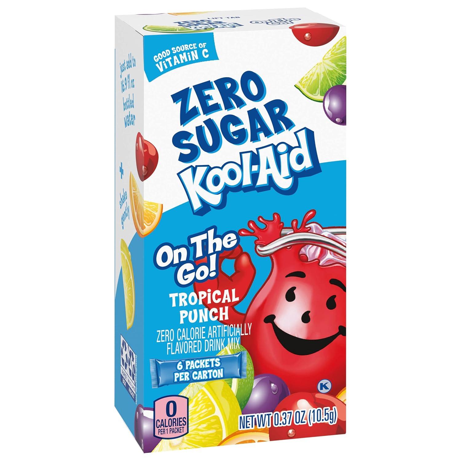 image:imageKoolAid SugarSweetened Cherry Artificially Flavored Powdered Soft Drink Mix 63 oz Pack of 6Tropical Punch