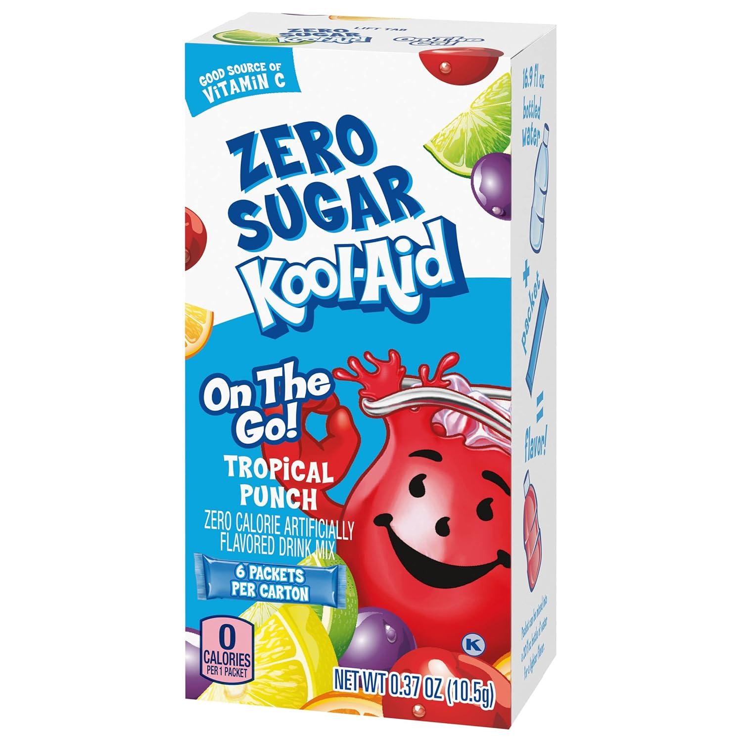 image:imageKoolAid SugarSweetened Cherry Artificially Flavored Powdered Soft Drink Mix 63 oz Pack of 6Tropical Punch