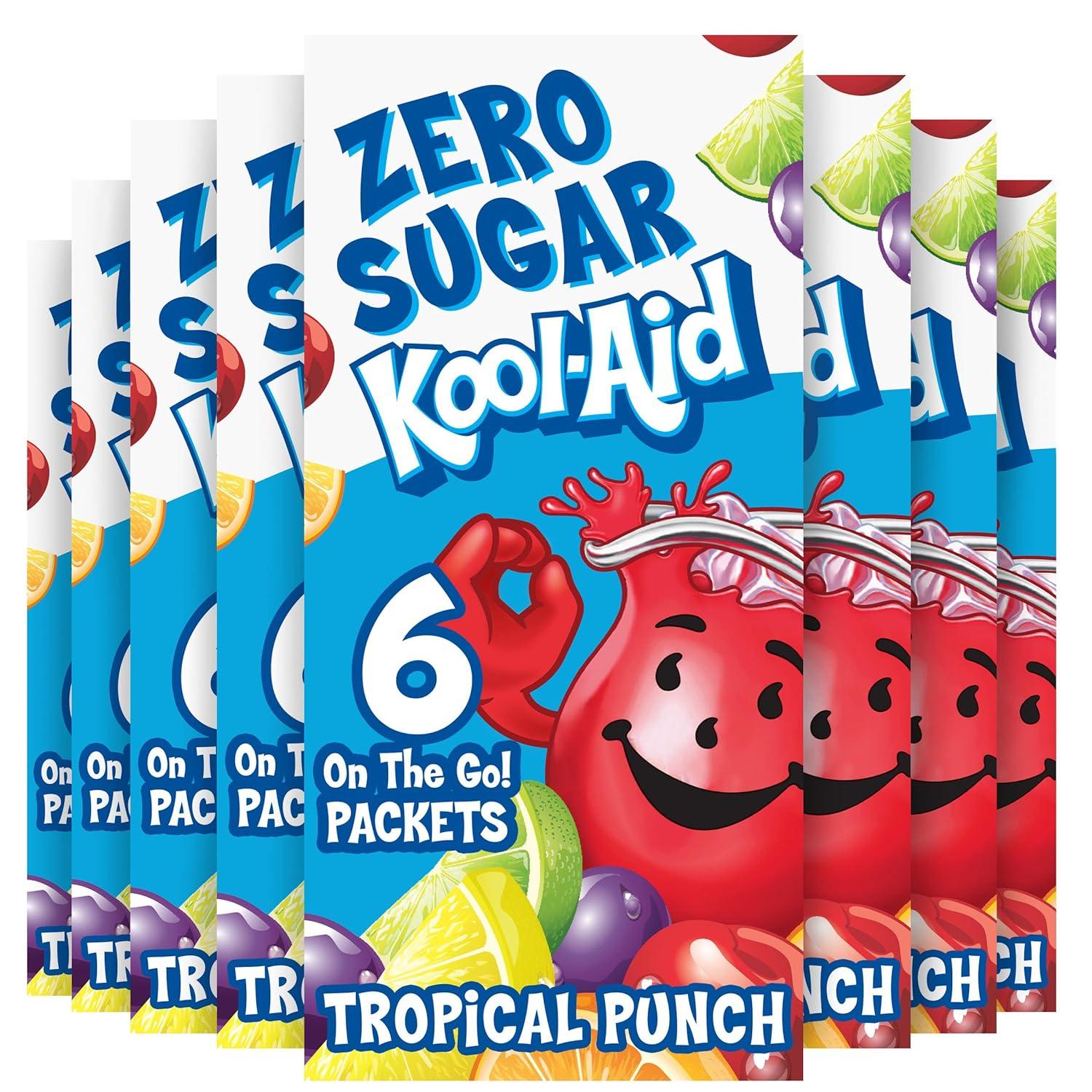 image:imageKoolAid SugarSweetened Cherry Artificially Flavored Powdered Soft Drink Mix 63 oz Pack of 6Tropical Punch