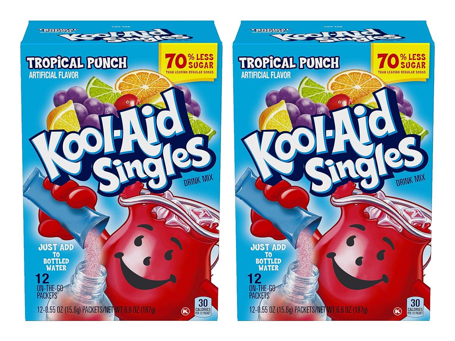 image:imageKoolAid SugarSweetened Cherry Artificially Flavored Powdered Soft Drink Mix 63 oz Pack of 6Tropical Punch