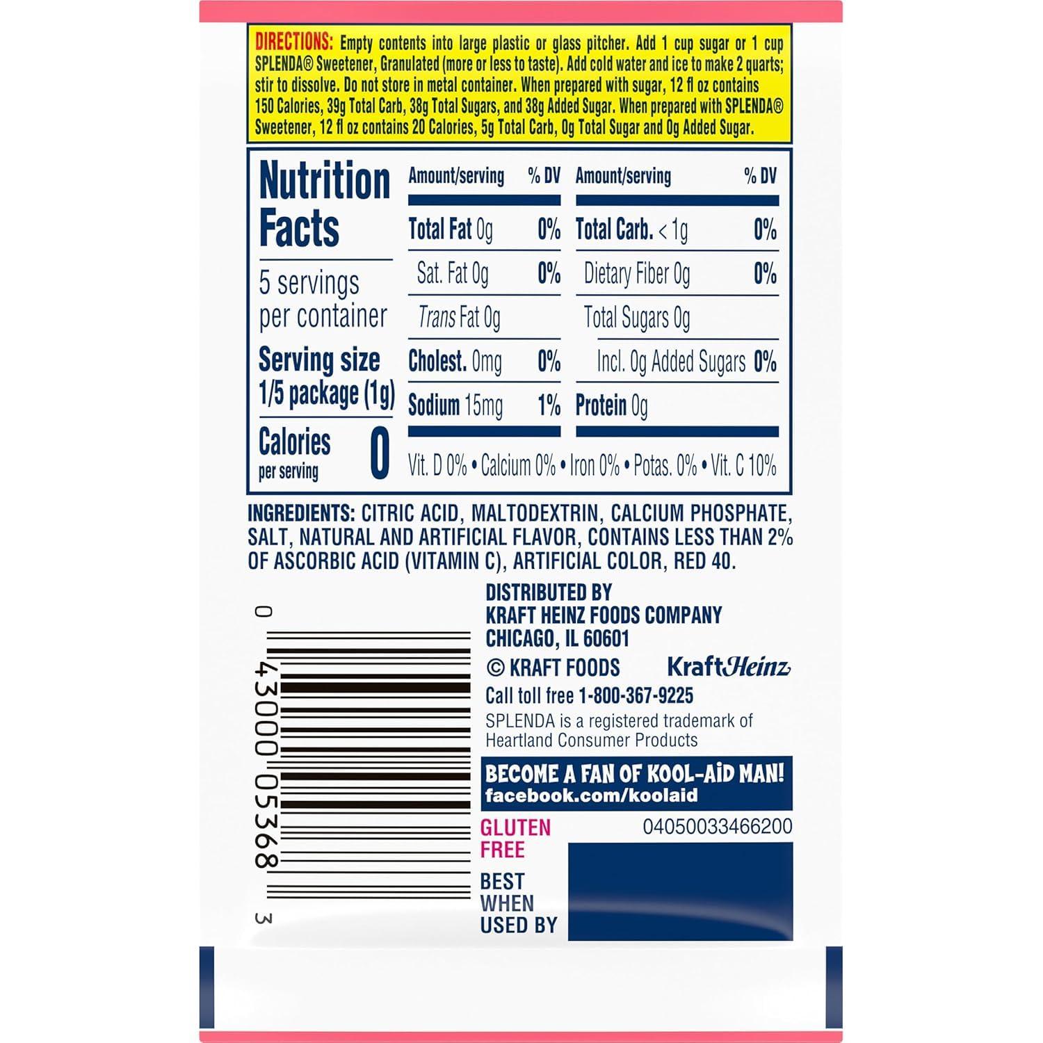 image:imageKoolAid SugarSweetened Cherry Artificially Flavored Powdered Soft Drink Mix 63 oz Pack of 6Watermelon