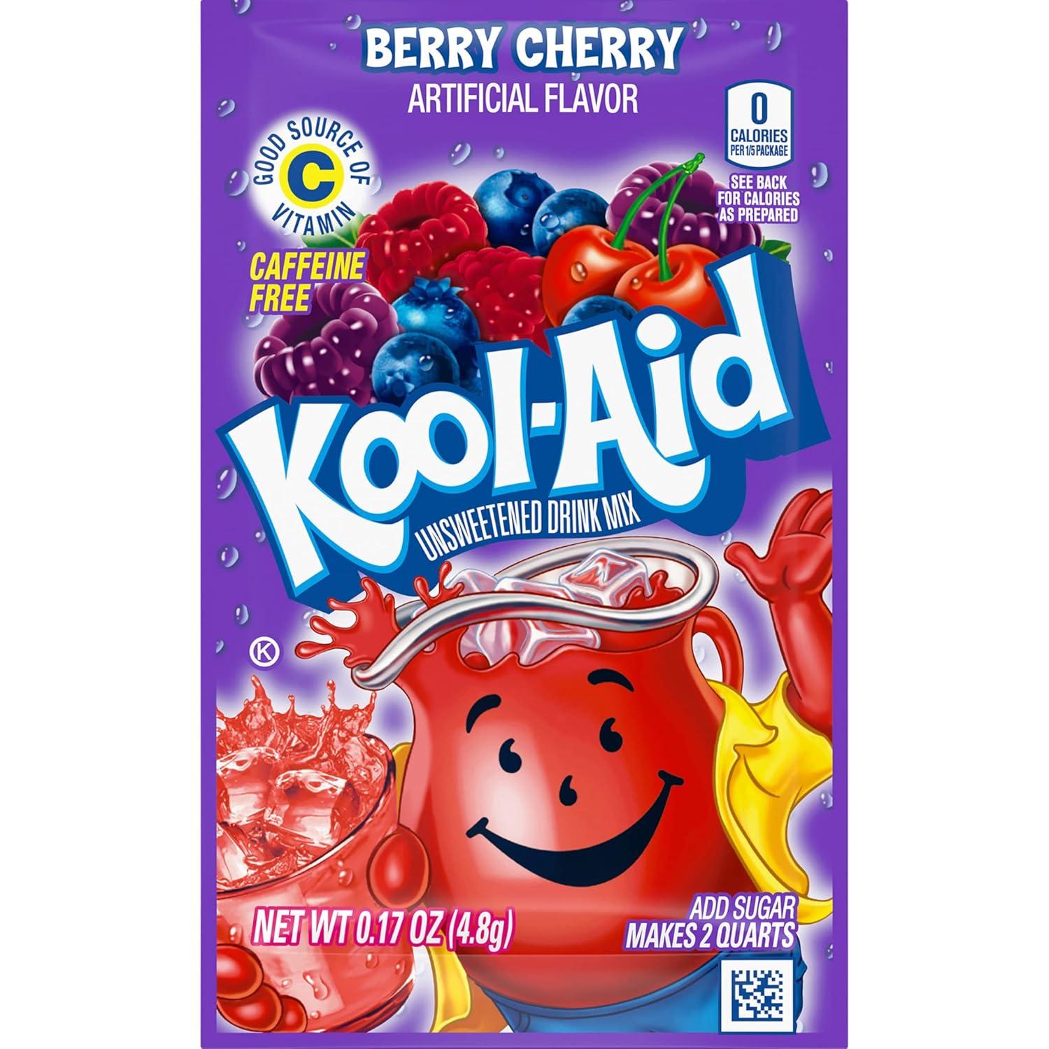 image:imageKoolAid SugarSweetened Cherry Artificially Flavored Powdered Soft Drink Mix 63 oz Pack of 6cherry