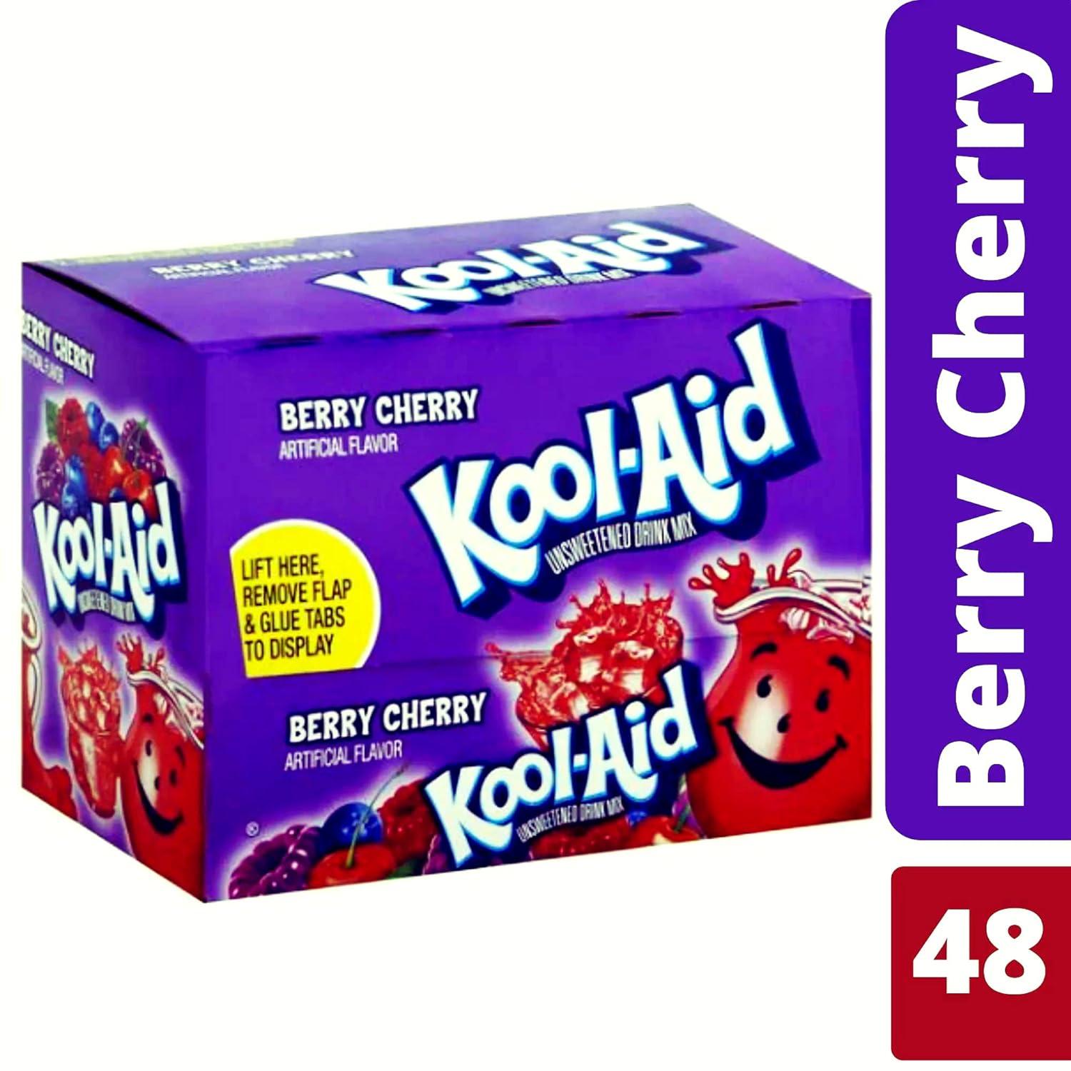 image:imageKoolAid SugarSweetened Cherry Artificially Flavored Powdered Soft Drink Mix 63 oz Pack of 6cherry
