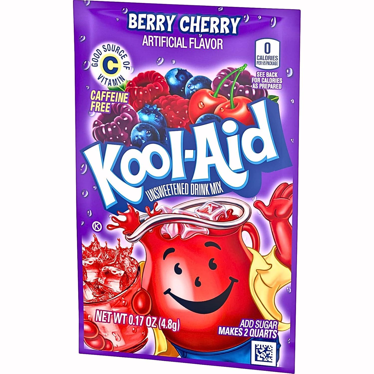image:imageKoolAid SugarSweetened Cherry Artificially Flavored Powdered Soft Drink Mix 63 oz Pack of 6cherry