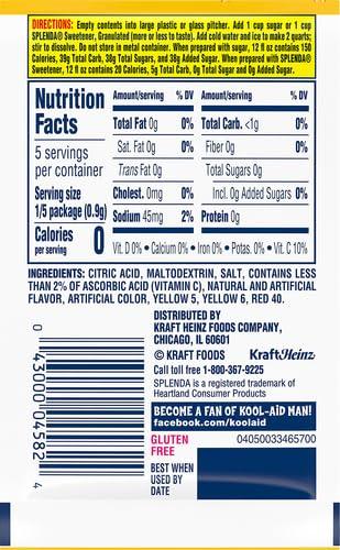 image:imageKoolAid SugarSweetened Cherry Artificially Flavored Powdered Soft Drink Mix 63 oz Pack of 6peach