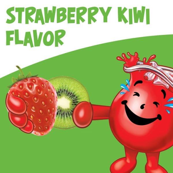 image:imageKoolAid Unsweetened Caffeine Free Strawberry Kiwi Zero Calories Powdered Drink Mix 192 Count Pitcher PacketsPeach Mango Strawberry Kiwi